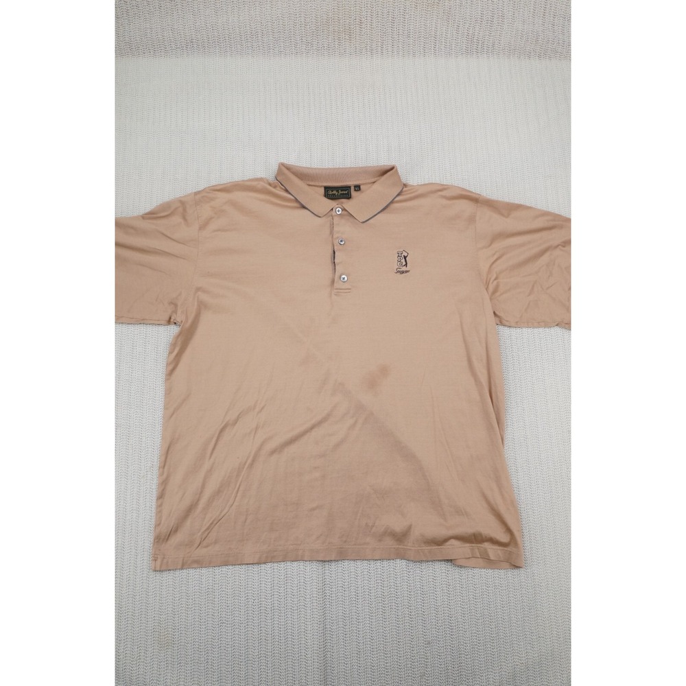Bobby Jones Collection Polo Shirt‎ Mens Extra Large Golf TPC Sawgrass Beige